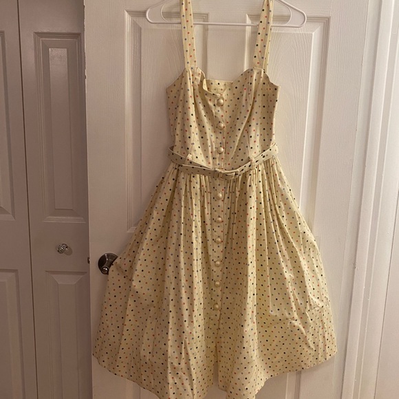 Collectif Vintage Jemima Polka Dot Swing Dress - Picture 6 of 13